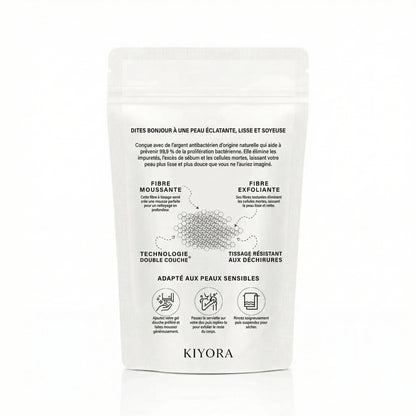 Serviette exfoliante antibactérienne pour le corps