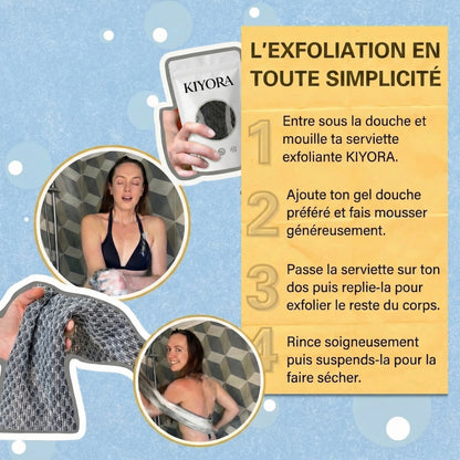 Serviette exfoliante antibactérienne pour le corps